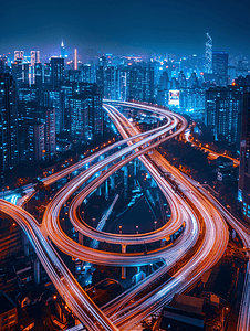 海边夜空摄影照片_跨海大桥城市夜景