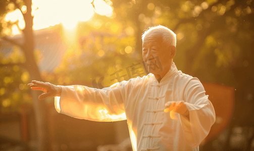 中国传统太极的老年生活