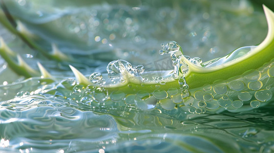 芦荟汁水立体描绘摄影照片