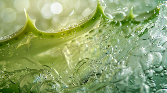 芦荟汁水立体描绘摄影照片