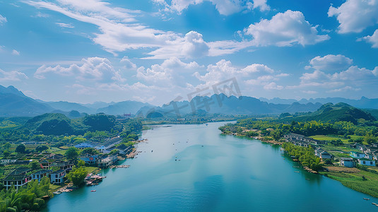 春天桂林山水美景摄影配图