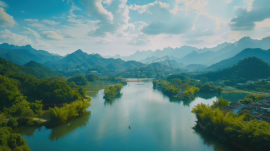 春天桂林山水美景照片