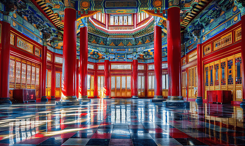 北京古建筑园林摄影照片_大红门的祈年殿天坛公园