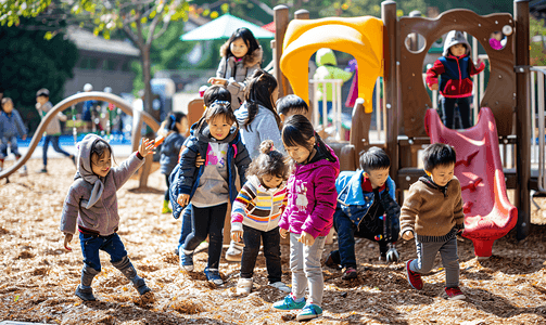 学生讨论摄影照片_小学生操场活动