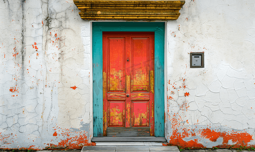 城门摄影照片_传统的门色彩