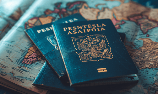 国外留学出国签证visa特写