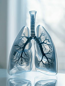 人体医疗结构摄影照片_肺部呼吸内科
