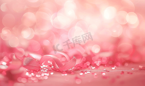 玫瑰花素材摄影照片_粉色情人节背景素材