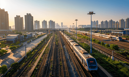 天津火车站摄影照片_远眺赤峰桥火车站