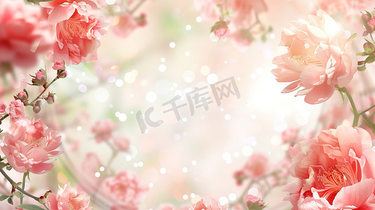 粉色平铺花朵花瓣的摄影7照片