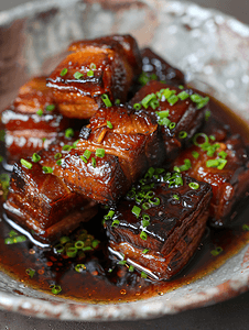 红烧肉烧冬瓜摄影照片_毛氏红烧肉美味红烧肉