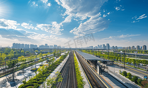 天津火车站摄影照片_远眺赤峰桥火车站
