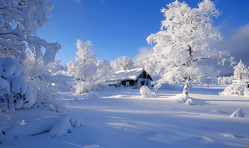 冰天雪地美景摄影照片_冬天的冰雪风景