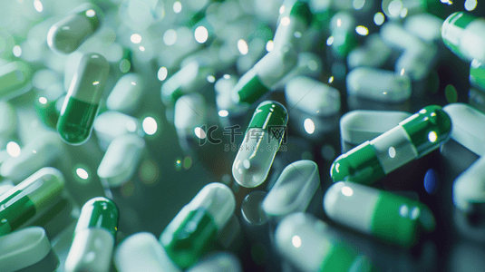 药片背景背景图片_白绿色药物药片胶囊的背景