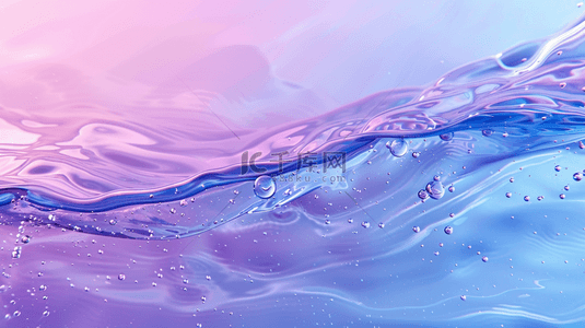 蓝粉色美妆美容润肤护肤水润光泽水分子设计