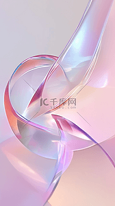 粉彩透明质感流动变幻的玻璃色彩背景