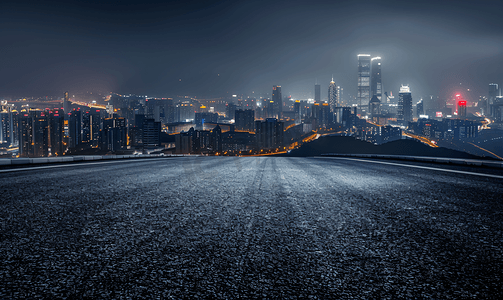 夜景道路摄影照片_重庆夜景城市道路素材