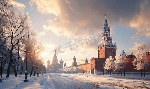 俄罗斯摄影照片_莫斯科红场地标