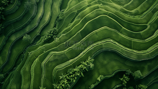 天气背景图片_绿色朦胧渐变田野里田地的背景