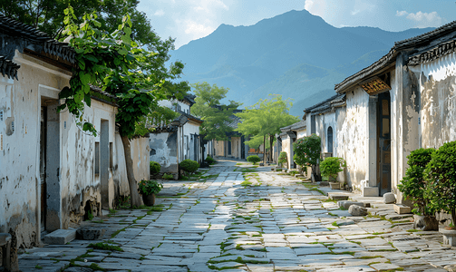 徽派建筑图片摄影照片_安徽宏村古村落