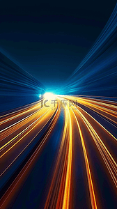 ae模板视频科技背景图片_蓝金科技流动光纤粒子光效背景