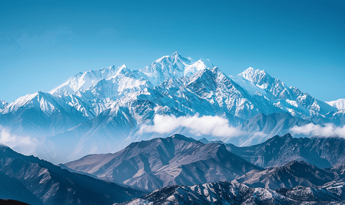 户外美景摄影照片_贡嘎雪山4k壁纸