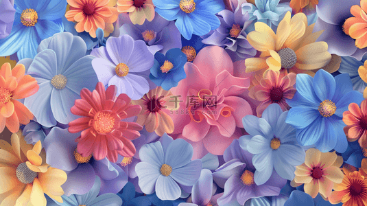 铺满背景图片_彩色唯美花朵花瓣平面铺满的背景