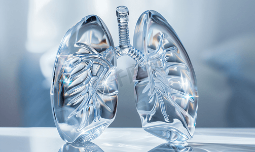 粒子科技背景摄影照片_肺部治疗呼吸内科