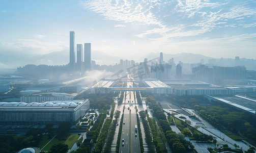 深圳人才公园建筑群航拍