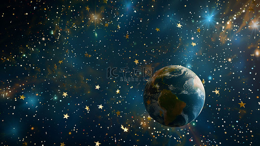 太空星球背景图片_太空星球合成创意素材背景