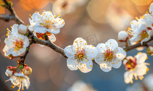 古风花卉摄影照片_梅花结构