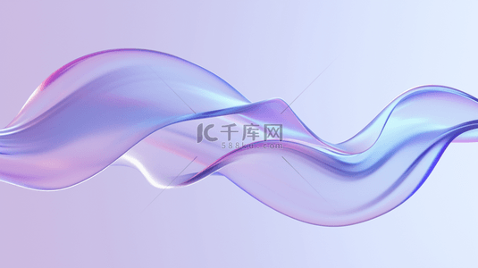 抽象流体几何背景图片_紫色清透质感3D流动变幻玻璃色彩背景图片