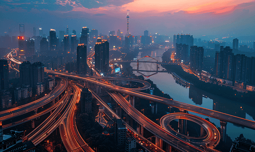 重庆城市道路背景