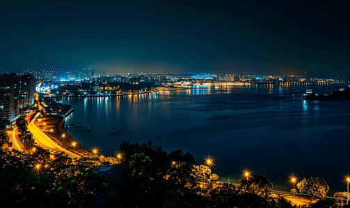 新加坡金沙湾夜景