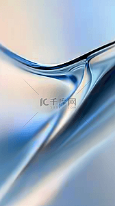 透明质感蓝色系流动变幻的玻璃色彩设计