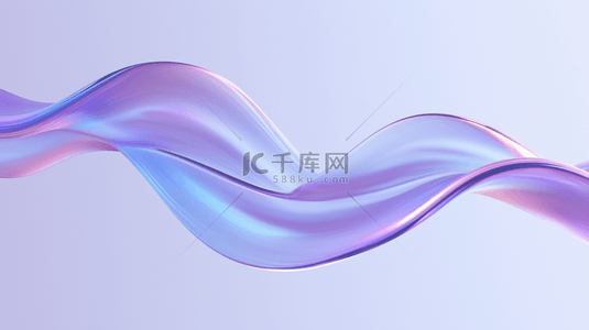 紫色清透质感3D流动变幻玻璃色彩背景图片
