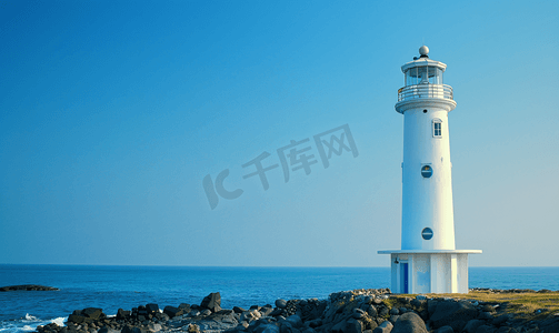 韩国摄影照片_韩国济州岛大海灯塔