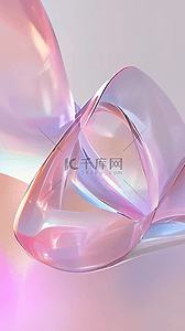 粉彩透明质感流动变幻的玻璃色彩背景图片