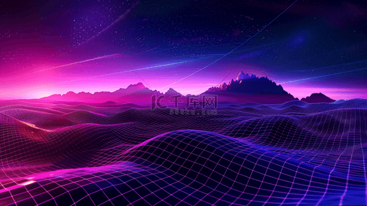 紫色渐变纹理天空梦幻朦胧网状的背景