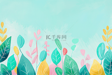 浅蓝色海报背景图片_植物花朵春天浅色背景海报
