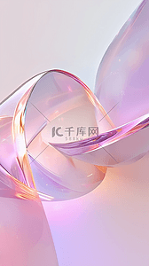 商务粉背景图片_粉彩透明质感流动变幻的玻璃色彩素材