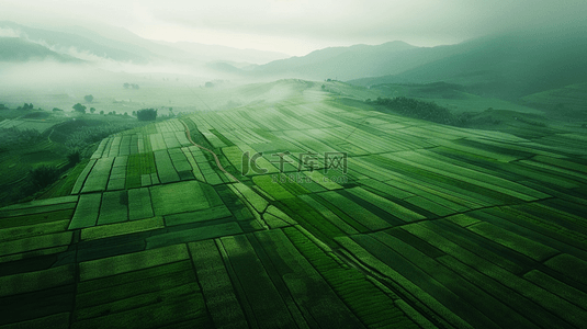 背景田地背景图片_绿色朦胧渐变田野里田地的背景