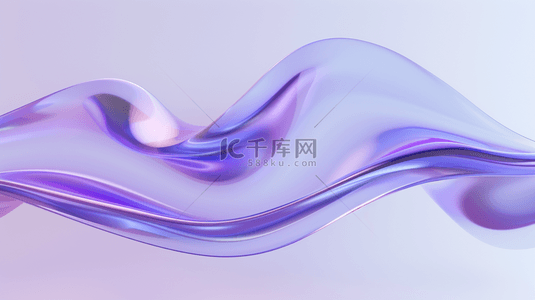 玻璃质感流体背景图片_紫色清透质感3D流动变幻玻璃色彩图片
