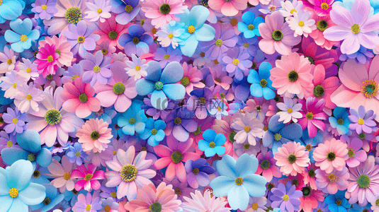 彩色唯美花朵花瓣平面铺满的背景