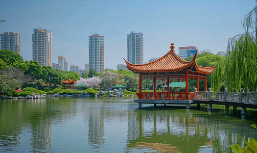 缅怀革命先烈摄影照片_长沙橘子洲头风景