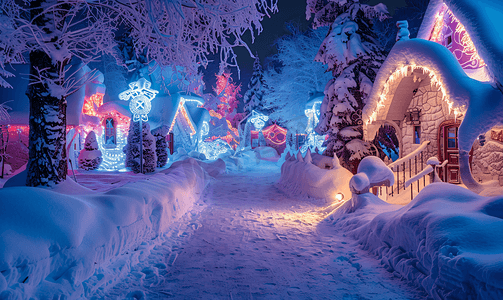 哈尔滨下雪摄影照片_雪乡童话世界
