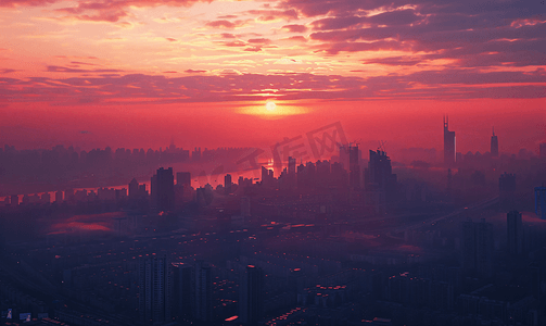 南京夕阳城市