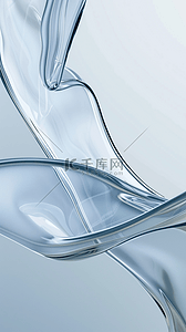 浅蓝商务背景图片_浅蓝银色透明质感流动变幻的玻璃色彩设计图