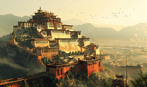 西藏布达拉宫摄影照片_美丽的布达拉宫