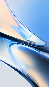 透明质感蓝色系流动变幻的玻璃色彩5素材